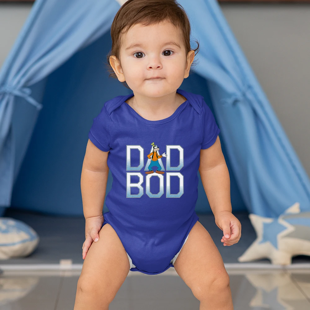 Infant Bodysuits Letters DAD BOD Disney Dropship Four Seasons Outdoor Trend Baby Girl Boy Onesie 0-24M Summer New Goofy Printing | Детская