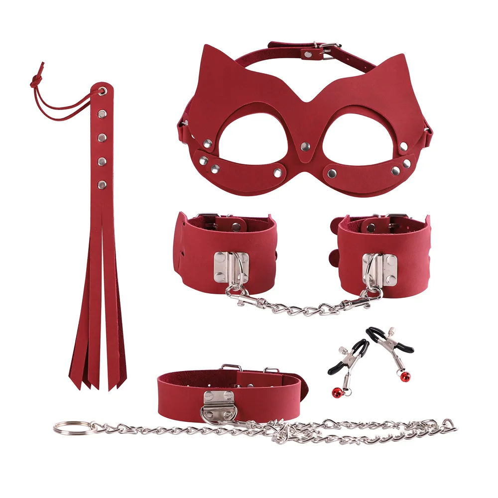 Hot Sex Toys Handcuffs Police Cosplay Tools Toys for Set Handcuffs Nipple Clamps Gag Whip Rope Sex Toys For Couples (7)