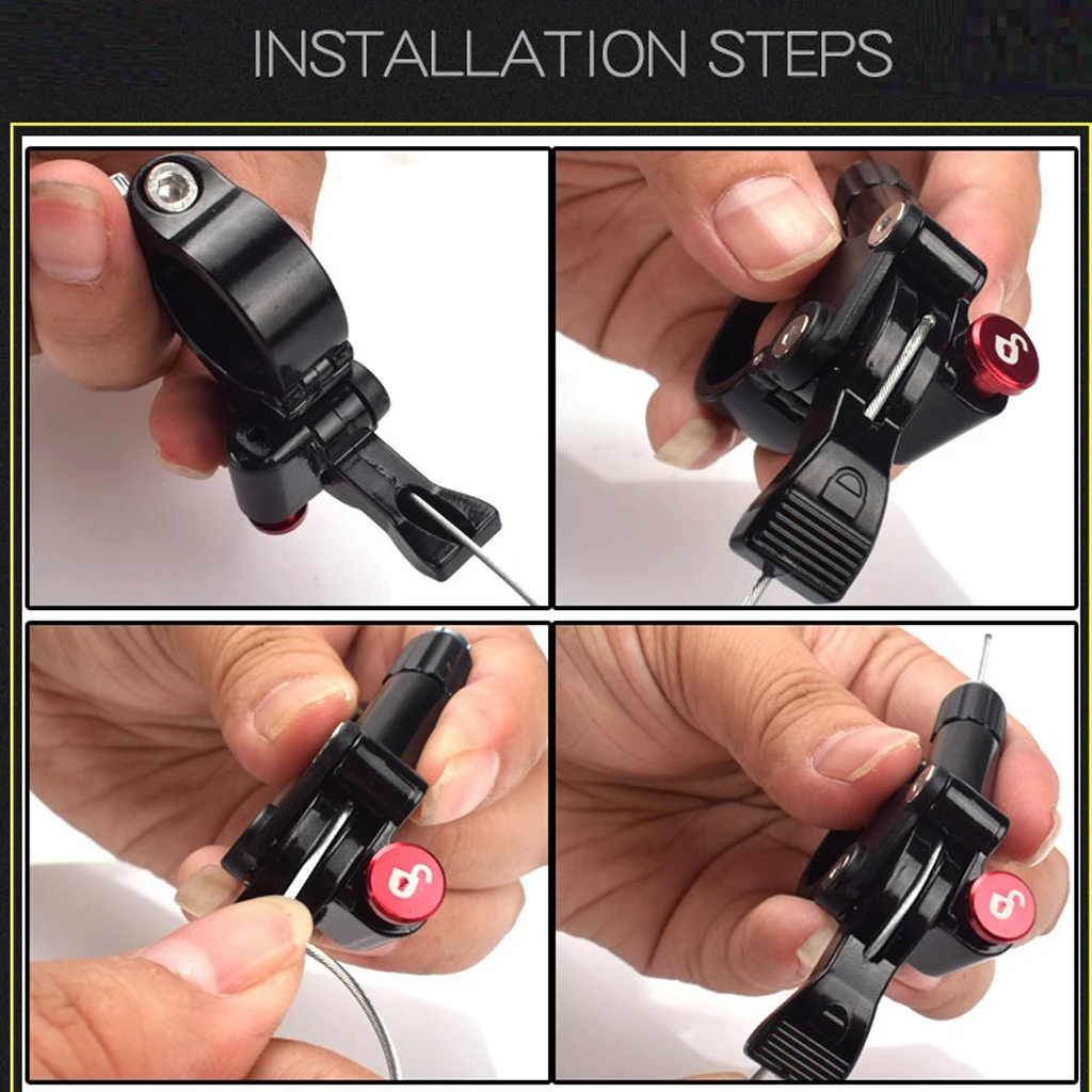 Bike Fork Remote Lock Lever Bicycle Front Fork Remoting Lever with Wire Tube