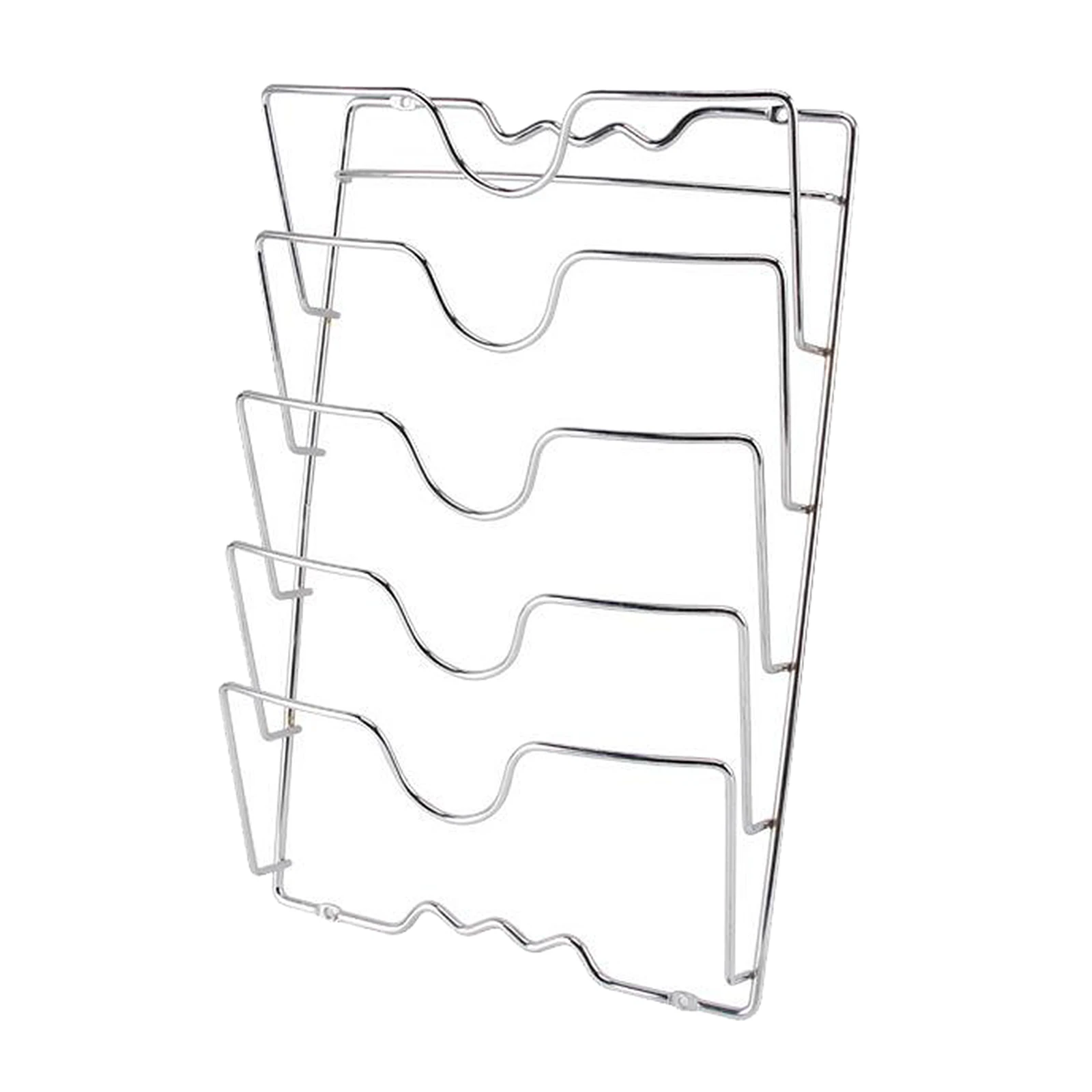 Iron 5 Layer Pan Lid Holder Storage Rack Pot Cover Organizer Door Kitchen