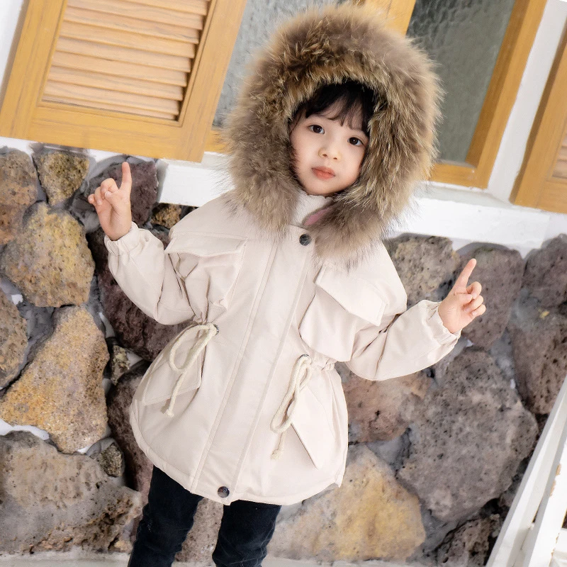 KONFA Teen Toddler Baby Girls Winter Warm Clothes,Fur Hooded Cotton Down Jacket Coat,Kids Butterfly Print Snowsuit Set 