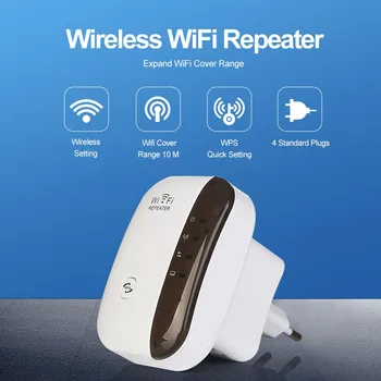 

300Mbps Wireless Wifi Repeater Network Wifi Extender Long Range Signal Amplifier Internet Antenna Signal Booster EU US Plug