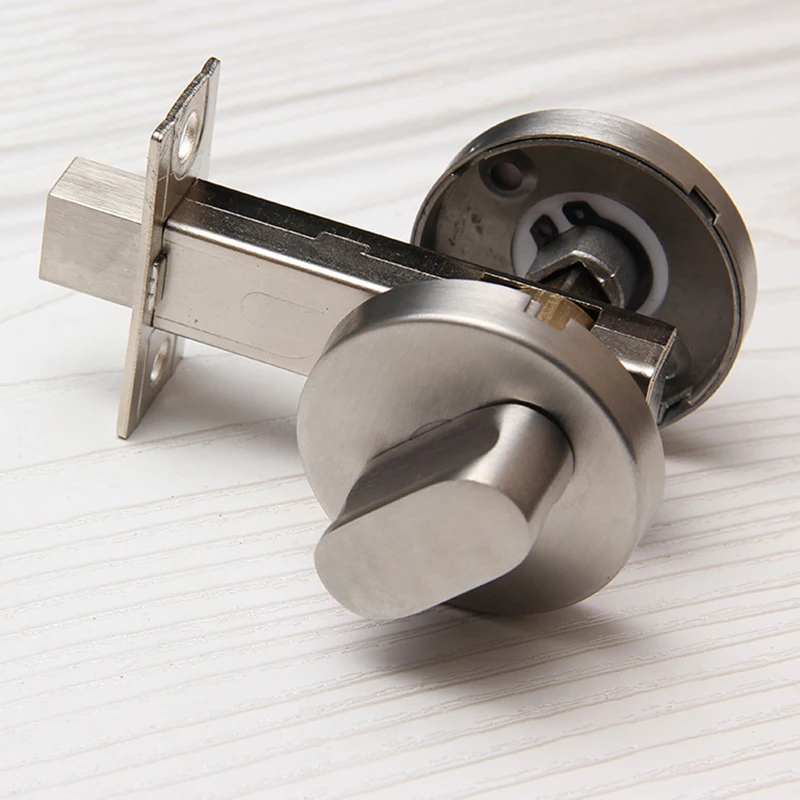 Stainless Steel Door Lock With Red Green Indicator Public Restroom Toilet Partition Thumbturn afbeelding