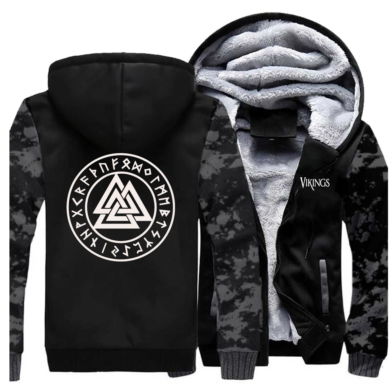 Soprtswear Vikings Symbols Толстовка зима горячая Распродажа толстовки мужские реглан модное пальто толстая хип-хоп модная теплая одежда