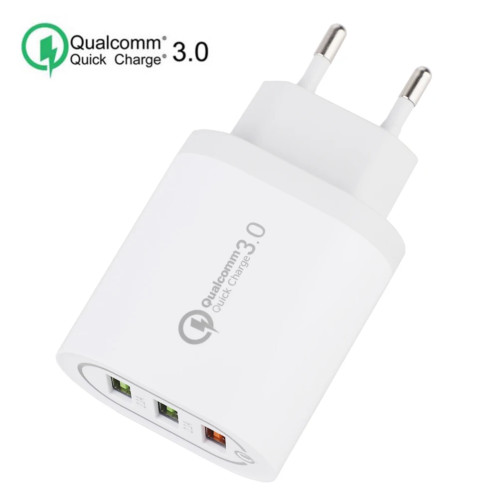 Универсальное быстрое зарядное устройство USB 18 Вт 3,0 5V 3A для Iphone 7 8 EU US Plug для мобильного телефона, быстрое зарядное устройство для Samsung s8 s9 huawei