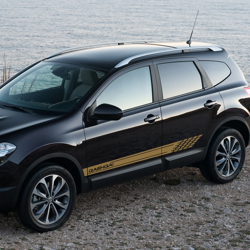 2 pegatinas laterales para falda para Nissan Qashqai