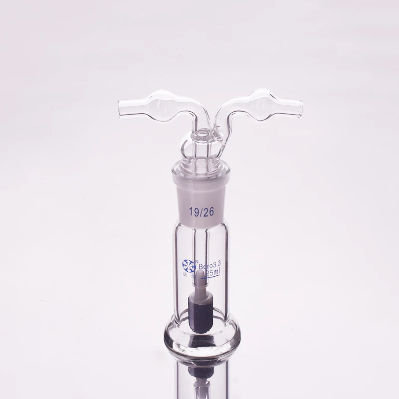 FAPE Gas bottle washing with aeration stone 10ml 25ml 50ml 100ml 150ml 250ml 500ml Lab Glass straight tube washing cylinder lab glass supplies