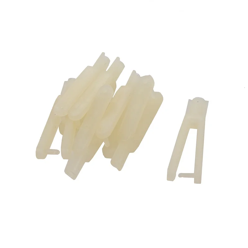

6pcs 2mm Dia Push Rod RC Plane Boat Car Rudder Servo Nylon Clevis Clip White