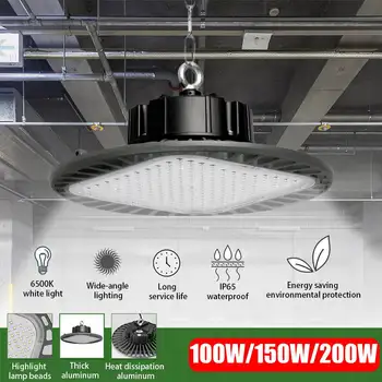 

100W/150W/200W Led High Bay Lighting Waterproof IP65 6500K UFO Warehouse Workshop Garage Industrial Lamp Outdoor Stadium Market