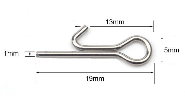 50-100pcs/lot Assist soft fishing lures bait Stinger Spike Hook treble hook Connecting Pins Needle Fixed Lock Accessories Tools