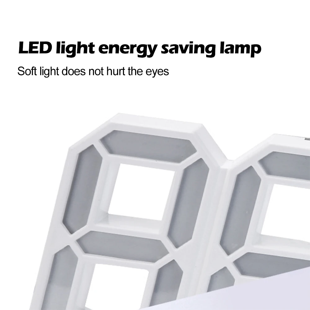 Большой светодиодный настенный светильник с 8 3D, светодиодный, с датой, с дисплеем Цельсия, с будильником, USB, для украшения дома, гостиной