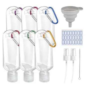 

11Pcs 50ML Leakproof Portable Refillable Keychain Bottles Set Unique Creative Practical Empty Bottles Travel Bottles Container