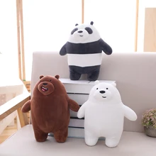 30 см 40 см 50 см новые стоячие Мы Голые Медведи мягкие голые три медведя гризли/панда/лед медведь плюшевая игрушка 3D подушка подарок на день рождения 1 шт