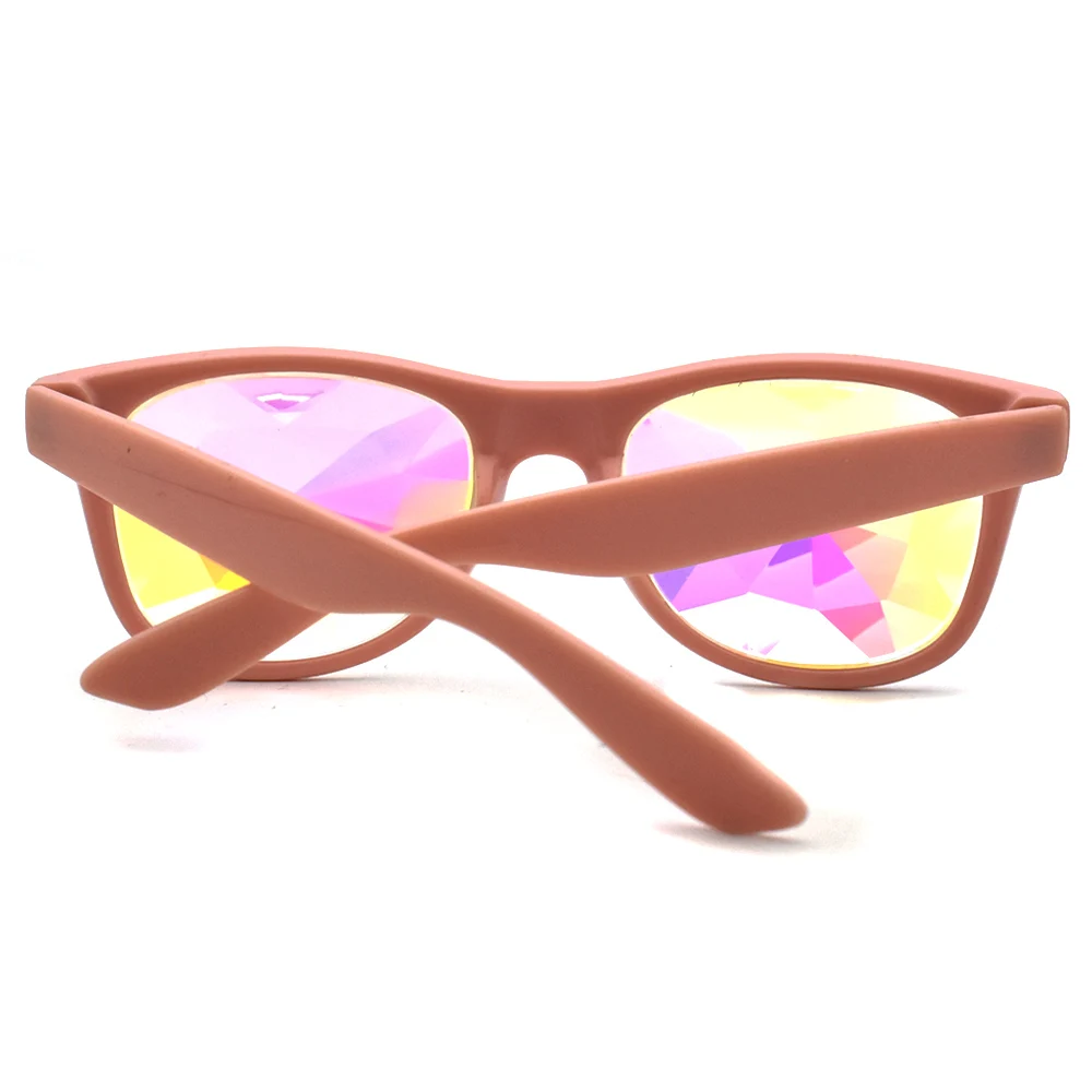 Новые розовые радужные квадратные очки-калейдоскопы для мужчин и женщин EDM легкие дифракционные футуристические солнцезащитные очки рейверская праздничная