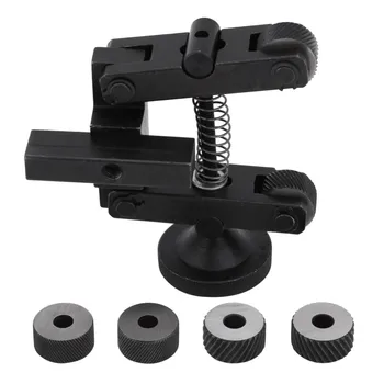 

1 set Knurling Knurler Tool Holder Linear Knurl Tool Lathe Adjustable Shank with Wheels Lathe Tools