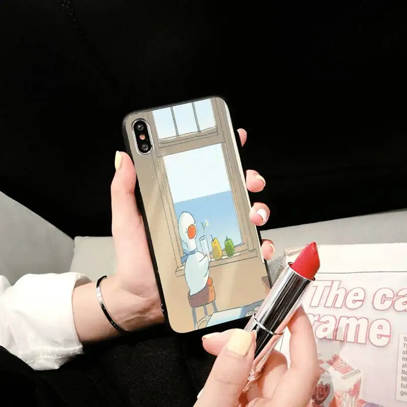 Счастливая утка Корпус под плетенную сумку чехол для телефона iphone XS 11 11Pro 5 5s SE 6 6s