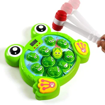 

Funny Knock Whack A Frog Toy Interactive Game Battery Operated Electric Entertainment For Kids Early Developmental Gift