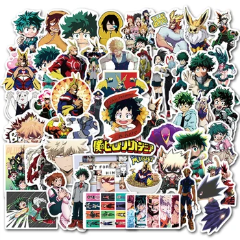 

50PCS Anime Cartoon My Hero Academia Stickers For Snowboard Laptop Luggage Fridge DIY Gifts For Baby Graffiti Stickers