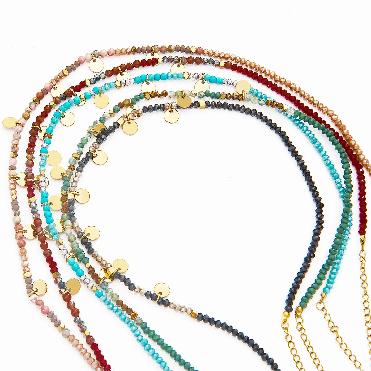 Wild & Free Stainless Steel Necklace Five Colors Beaded Necklace Women Chain Necklace Round Trendy Bohemian Jewelry Women - Image 3