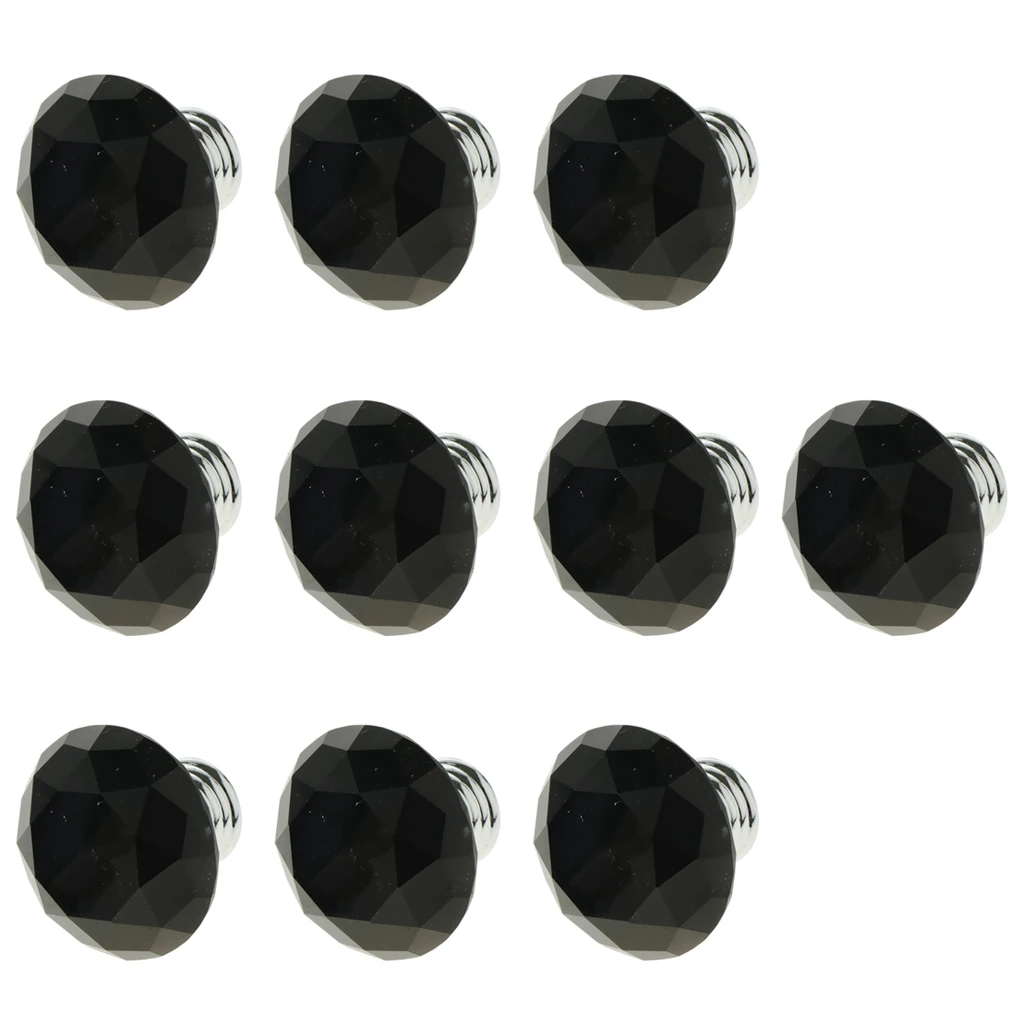 10x Crystal Diamond Shaped Door Handle Cabinet Cupboard Pull Knob Cupboard Knob Furniture Hardware Handle Door Pull Handle