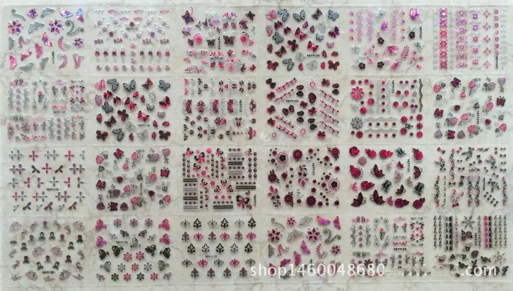 30 листов уплотнитель для ногтей наклейки 3D искусство красивая наклейка