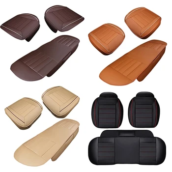 

Car Seat Cushion, 3PC Breathable Car Interior Seat Cover Cushion Pad Mat with PU Leather