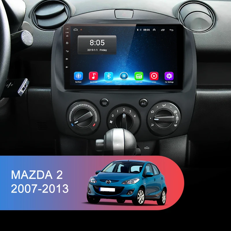 Junsun V1 Android 9,0 2G+ 32G DSP автомобильный Радио Мультимедиа Видео плеер для MAZDA 2 2007-2013 навигация gps 2din Авторадио