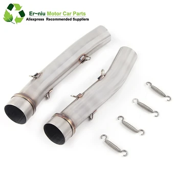 

Free Shipping Motorcycle Full Exhaust Escape System Modified Link Contact middle pipe Round Muffler for kawasaki Z1000 2010-2017