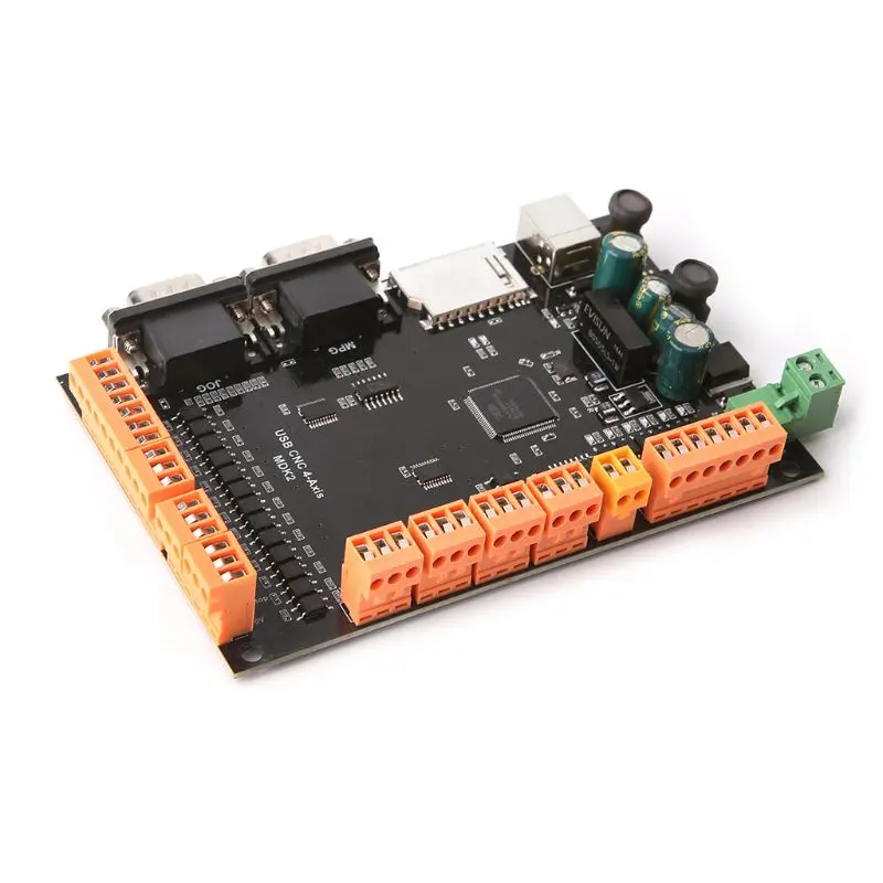 1 комплект MDK2 ЧПУ USB 4 оси шагового двигателя контроллер Breakout плата с MPG интерфейс