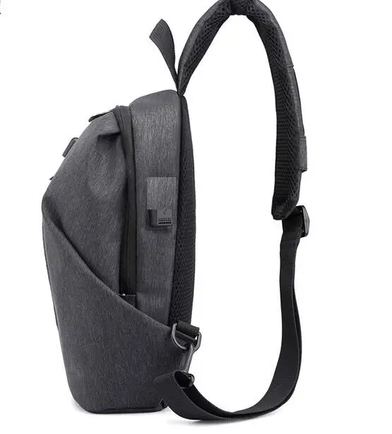 Fashion new shoulder chest bag men's small backpack reflective anti-splashing Oxford cloth slung business pockets