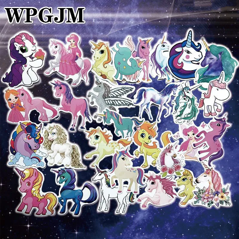 

94Pcs Unicorn Stickers Cartoon PVC Unicorn Stickers Waterproof Notebook Skateboard Laptop Stickers for Kids Toys