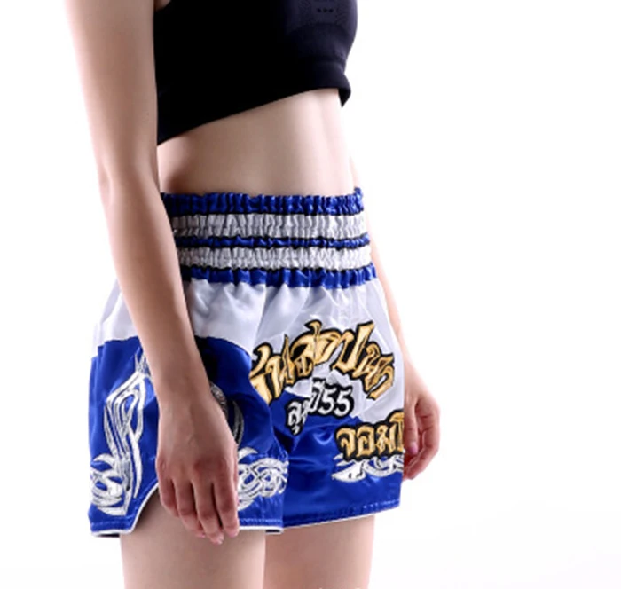 Men Women Boys Kick Boxing Mma Muay Thai Shorts Kids Fight Grappling Trunks Children Kickboxing Girls Training Fitness Gym Pants