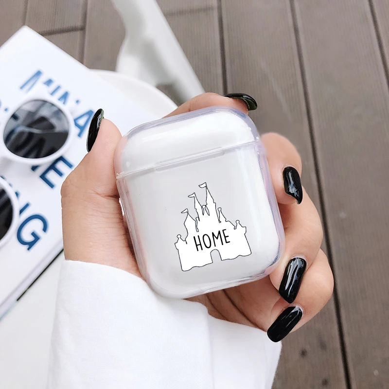 Простой узор модная сумка в руку для наушников чехол Apple Airpods милый Bluetooth AirPods
