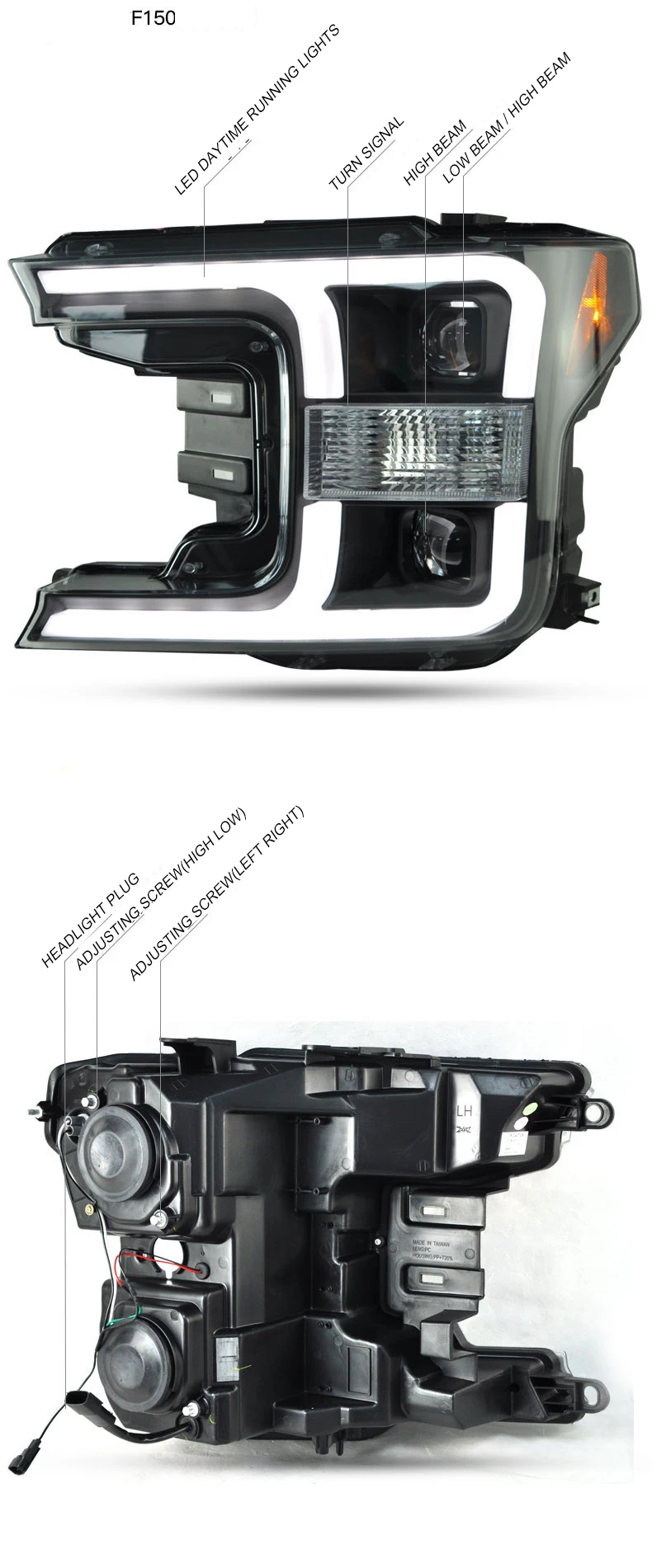 Чехол для автомобиля для Ford F150 головной светильник s Ford F150 головной светильник светодиодный светильник DRL Q5 bi xenon объектив h7 xenon