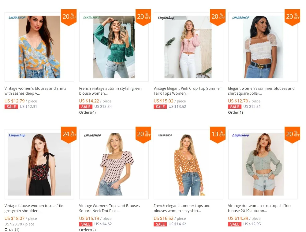 Linjiashop, шикарная белая блузка, женский укороченный топ, винтажная мода, Женские топы и блузки, Прямая поставка