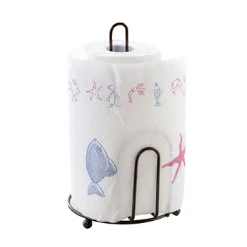 

Kitchen Roll Paper Towel Rack Bathroom Stainless Steel Standing Paper Holder Gold Silver Tissue Napkins Rack Home Table Decor