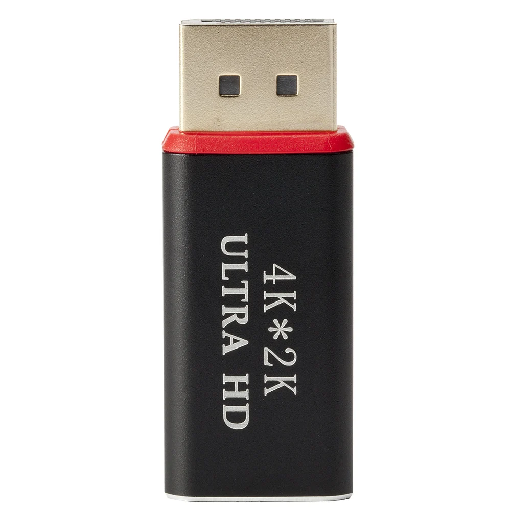 DP к HDMI адаптер 4K преобразователь дисплейного порта алюминиевый сплав AV черный 1 шт