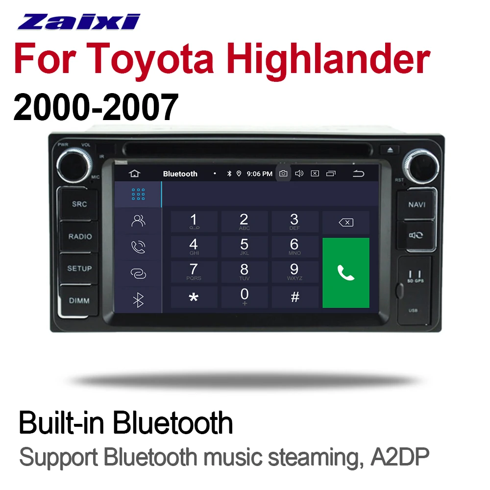 Фотомагнитола для Toyota Highlander 2000 2001 2002 2003 2004 2005 2006 2007 мультимедийная карта GPS