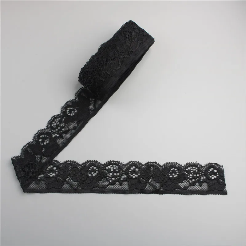 5Yards/lot Elastic Lace Trims for Sewing Clothing Wedding Decorations 30mm Christmas Stretch Lace Fabric Ribbon DIY