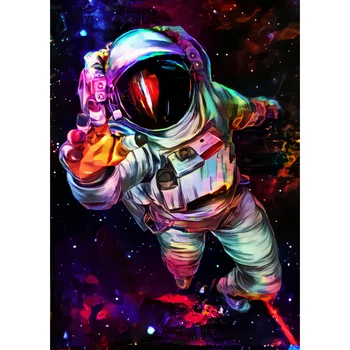 

DIY 5D Diamond Home Decoration Space Astronauts Art Picture Embroidery Cross Stitch Painting Full Round Drill Gift Wall Sticker