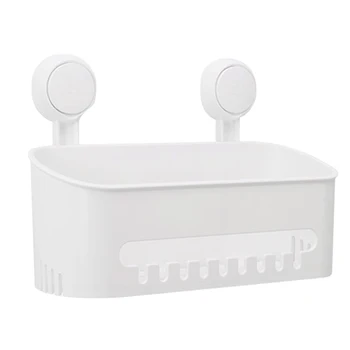 

Storage Shelf Organizer Heavy Duty Bathroom Holder Kitchen Shower Basket ABS Waterproof Shampoo Removable Suction Cup