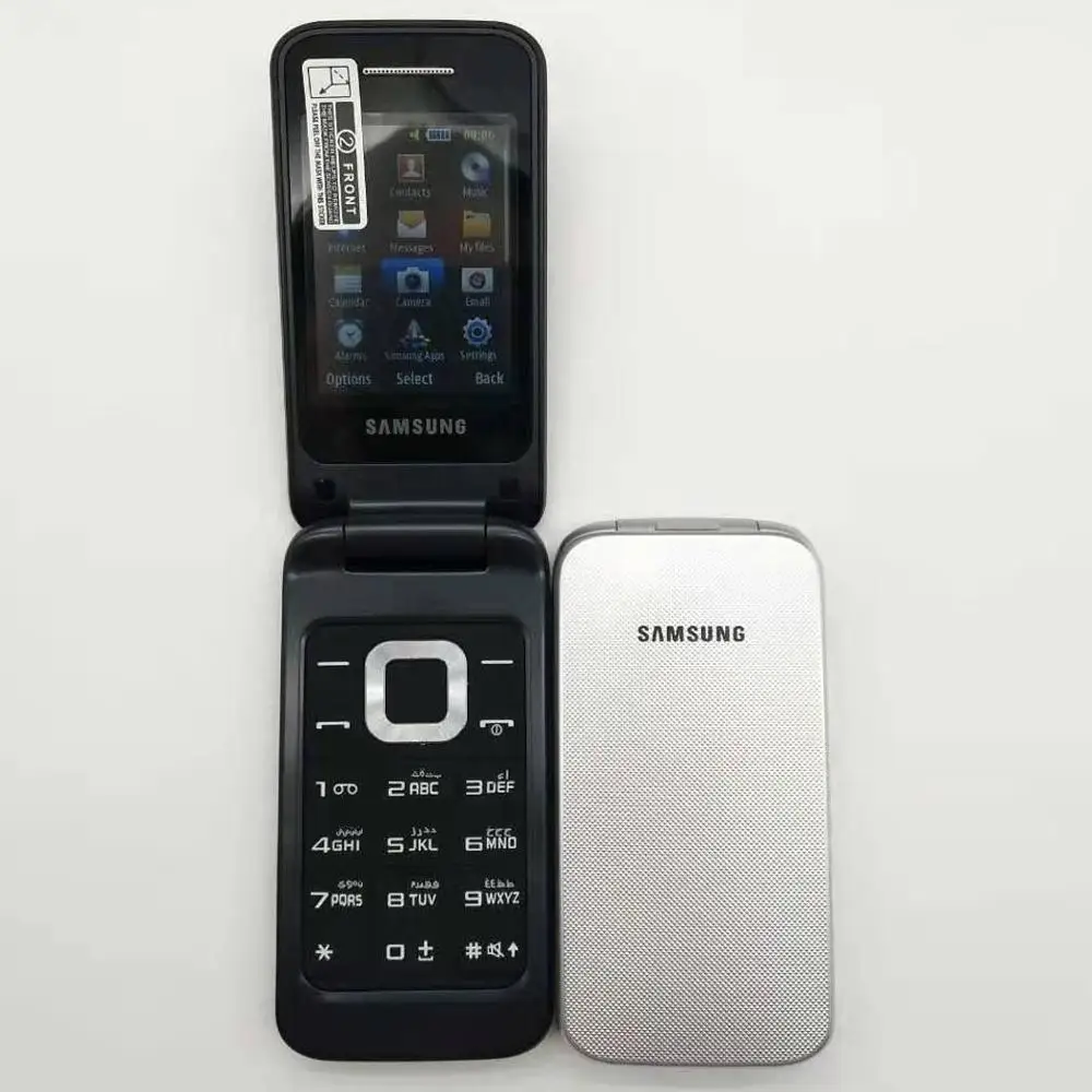  Original SAMSUNG C3520 100% Unlocked Mobile Phone English Russian Keyboard & One year warranty Free