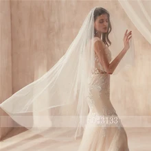 Свадебные аксессуары, двухслойная вуаль с бусинами и жемчугом цвета слоновой кости, вуаль для невесты, официальная свадебная вуаль с гребнем