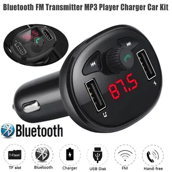 

Hands-free Wireless Bluetooth Car USB Charger FM Transmitter Wireless Radio Adapter Car MP3 Player Car Charger Adapter Charging