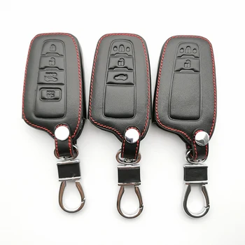 

Leather Key Case For Toyota Camry Avalon Corolla RAV4 CHR Land Cruiser Prado Prius 2017 2018 2019 Fob Remote Cover 2/3/4 buttons