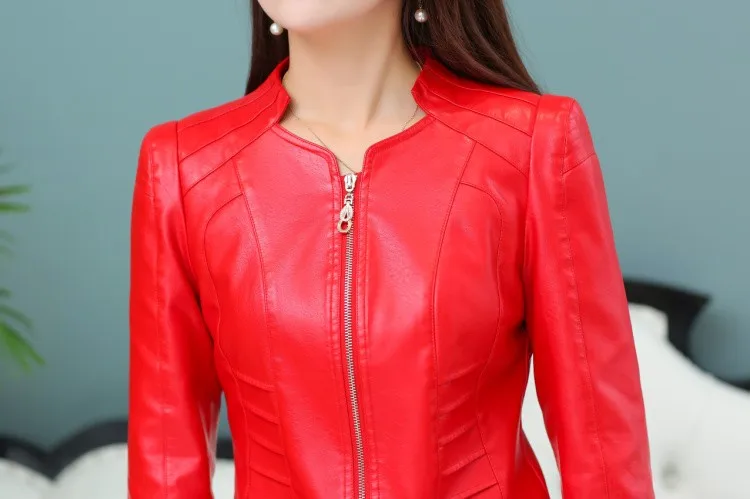 Модное женское пальто из искусственной кожи, верхняя одежда размера плюс 4XL, весна, осень, зима, тонкая мягкая куртка из искусственной кожи, женский кожаный блейзер