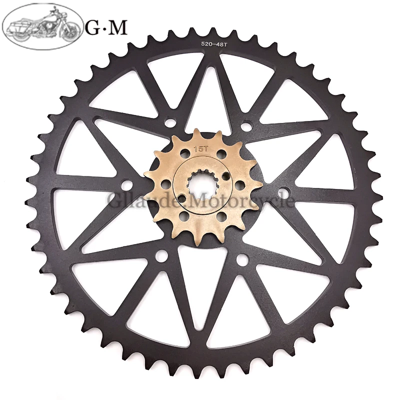 48t15t520 Motorcycle Front Rear Chian Sprocket For Ktm Duke 390 390