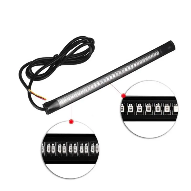 Motorcycle Flexible 48LED Brake Turn Signal Light Strip License Plate Tail Light LED Light Bar Motorcycle Flexible 48LED Brake Turn Signal Light Strip License Plate Tail Light LED Light Bar