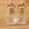 10Pcs Car Hanging Glass Bottle Empty Perfume Aromatherapy Dispenser Refillable Essential Oils Diffuser Air Fresher Pendant 2