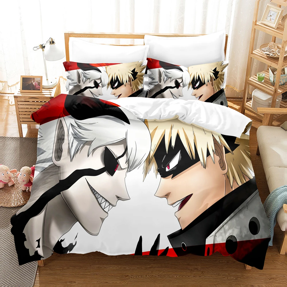 Japan Anime My Hero Academia 3d Printed Bedding Set Cartoon Duvet